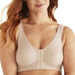 Swegmark BH Front Fastening CoolMax Moulded Soft Bra Beige F 85 Dam