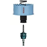 Bosch Professional Hole Saw Sheet Metal (Ø 54 mm) + 1x Power Change Plus Adapter (Socket 3/8" Hexagonal Shank, Incl. HSS-Co Drill Bit 7.15 x 65 mm)