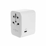 FIXED Reseadapter/laddare USB-C/USB-A 30W EU/UK/USA/AUS