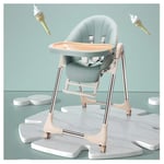 WGXQY Adjustable, Folding, Baby High Chair -Adjustable Seat with 5 Different Positions - High Chairs with Removable Tray, Wipe Clean, Comfortable Baby Cushion,I