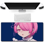 HOTPRO Mouse Mat Size XXL Large 800X300X3MM,3D Anime Desk Pad,Long Stitched Edges Waterproof Non-Slip Rubber Base Mousepad Great for Laptop,Computer & PC Life In A Different World-1