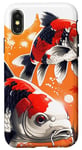 iPhone X/XS three koi fishes lucky japanese carp asian goldfish cool art Case