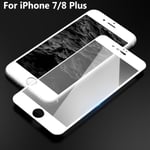 Screen Protector Tempered Glass Soft Edge Curved White For Iphone 7&8 Plus