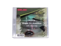 Selek Cd-Box Med Bricka, 5-Pack, Transparent