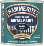 Direct To Rust Metal Paint - Satin Black - 250ml 5084904 HAMMERITE
