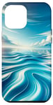 Coque pour iPhone 15 Pro Max Ondulations de l'eau Belle mer Océan