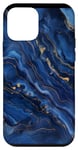 iPhone 12 mini Navy Blue Abstract Graphic Design Case