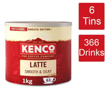Kenco Latte Smooth & Silky Instant Coffee Tin 6 x 1kg - 366 Servings