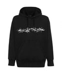 Givenchy Mens Barbed Wire Logo Black Hoodie - Size Small