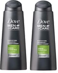 2x Dove Men Fresh Clean  2in1 Fortifying Shampoo & Conditioner 250ml