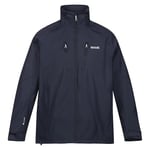 Regatta Calderdale IV Waterproof Mesh-Lined Shell Jacket with Concealed Hood and Zipped Pockets, Navy, 3XL