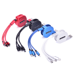 New 3 In1 Retractable Type C Fast Charging Micro Usb Cable For I Blue