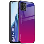 Alamo Gradient Glass Case for Oppo Find X3 Pro, Colorful Tempered Glass Phone Cover - Color 4