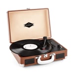 Vintage Turntable Record Player Built-in Vinyl LP Suitcase USB RCA Stereo Brown