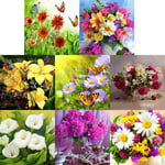 Flower 5d Diy Diamond Painting Flowers Cross Stitch Embroidery A