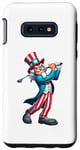 Galaxy S10e Uncle Sam Playing Golf 4th of July Golfing Boys Girls Kids Case