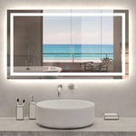 Xinyang 1400x700 Large Illuminated Led Bathroom Mirror with Demister Pad [IP44 Rated] Rectangular Backlit Wall Mounted,Touch Sensor Switch