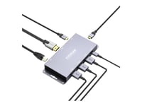 Vivolink - Hubb - For Conference System - 3 X Usb-C + 1 X 10 Gigabit Ethernet + 2 X Usb-A 3.2 Gen 1 + 1 X Hdmi - Skrivbordsmodell, Bordsmonterbar
