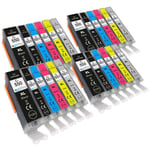 24 Printer Ink Cartridges (6 Set) for Canon PIXMA iP8700, iP8750, MG6340, MG6350