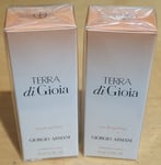 x2 Giorgio Armani - Terra Di Gio Eau De Parfum EDP 15ml Travel Spray Womens New