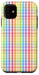 Coque pour iPhone 11 Pride Rainbow Gingham LGBTQ Rainbow Check Equality Gay Pride