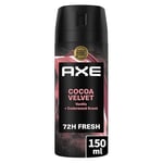 Axe Déodorant Homme Spray Cocoa Velvet 72h Parfum Prestige 150ml