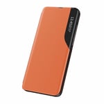 coque Case for Xiaomi Poco M3 Pro 5G Cover,Side Smart Display Small Window Mobile Phone Protective Shell,Shockproof TPU Ultra Slim Phone Shell for Xiaomi Poco M3 Pro 5G-Orange