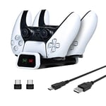 Numskull Sony Station de Charge DualSense pour Manette de Playstation 5 (Twin Slot), Compatible avec Les manettes Officielles de PS5