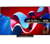 77" LG OLED77C44LA  Smart 4K Ultra HD HDR OLED TV with Amazon Alexa, Silver/Grey