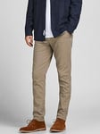 Jack & Jones Marco Slim Fit Chino Trousers - Beige, Beige, Size 30, Inside Leg Regular, Men