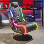 X ROCKER Monsoon Audio RGB Gaming Chair 4.1 Wireless Speakers Vibrating BT BLACK