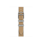 Apple Watch Hermès – Twill Jump Attelage Simple Tour i Kraft/Bleu Glacier, 42 mm