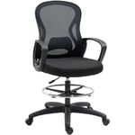 VINSETTO Fauteuil de bureau chaise assise haute réglable dim. 59L x 65l 109-124H cm pivotant 360° maille respirante noir - Noir