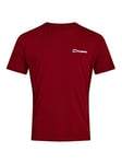 Berghaus Men's Organic Front & Back Logo T-Shirt, Red Dahlia, XS