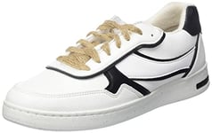 Geox Femme D Jaysen G Sneakers, White/Black, 36 EU