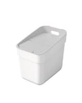 Curver Ready To Collect 20L Sorting Bin - Ideal Under Sink - With Wall Mount for Wall or Door - Kitchen, Bathroom, Laundry Room - 100% Recycled - White