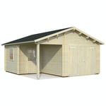 Palmako Garage Roger 21,9 m2 med Slagport 21,9+5,2 w/ wooden gate 102482