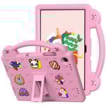 Barnskal med figurer och ställ Samsung Galaxy Tab A9 Plus rosa