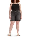 Levi's Women's Plus Size 501® 90s Shorts Denim Shorts, Black Worn In, 24W