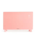 CREATE/WARM CRYSTAL 2000W / Convecteur électrique en verre Rose/Avec WiFi, puissance réglable, minuterie 24 heures, écran tactile, silencieux, IP24