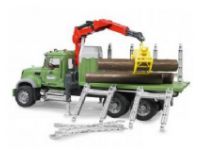 BRUDER MACK Granite Timber truck with 3 trunks, 4 år, ABS syntetisk, Flerfarget