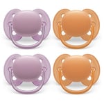 Philips Avent Sugnapp ultra soft SCF091/33 6-18 månader gul/lila 4 st