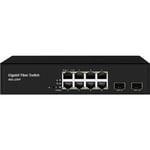 Desptop-switch 8-portar 10/100/1000 Uplink 2-portar LA-SWAI-G0208-S