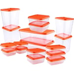AMAYGA Food Storage containers,Lunch Boxes,Plastic Food containers with lids,17 Pieces,BPA-Free,Suitable for Dishwasher, Freezer,Microwave,Plastic Food Storage Containers