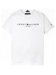 Tommy Hilfiger Boys Short Sleeve Essential Logo T-Shirt - White, White, Size 16 Years