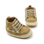 Warm Baby High-top Lace-up Anti-slip Prewalker Shoes 0-18m Army Green 0-6months
