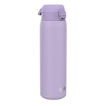 Ion8 Vacuum Insulated Stainless Steel 1 Litre Water Bottle, 920 ml/31 oz, Leak Proof, Easy to Open, Secure Lock, Dishwasher Safe, Carry Handle, Metal Water Bottle, Ideal for Sports and Yoga, Purple