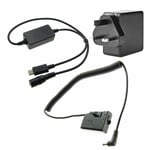 USB C PD to DR-E10 LP-E10 Battery Coupler Cable + Mains Plug for Canon EOS 1100D