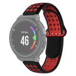 Beilaishi For Garmin Forerunner 220/230 / 235/630 / 620 / 735xt Silicone Strap(Black red) replacement watchbands (Color : Black black)