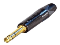 Neutrik NP3X-B, 1/4 telefonkontakt, svart, guld, 1,45 cm, -20 - 65 °C